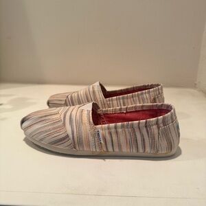Toms Multicolor Striped Slip-Ons